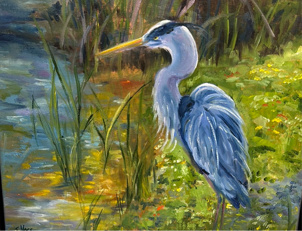 Blue Heron Framed