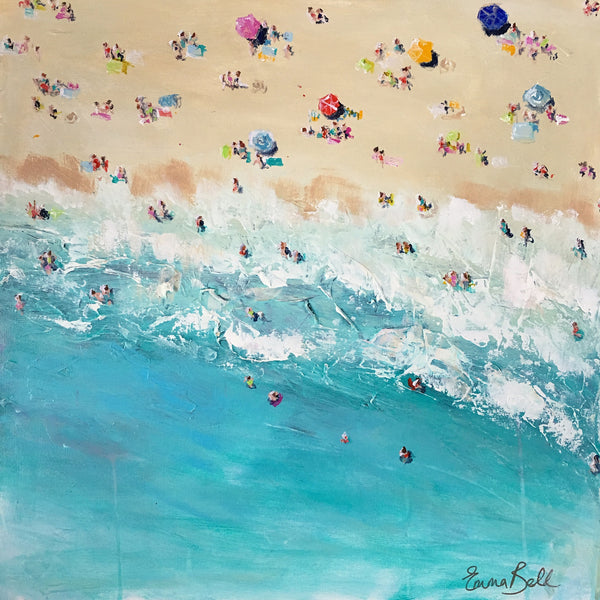 Surf's Up painting Emma Bell - Christenberry Collection