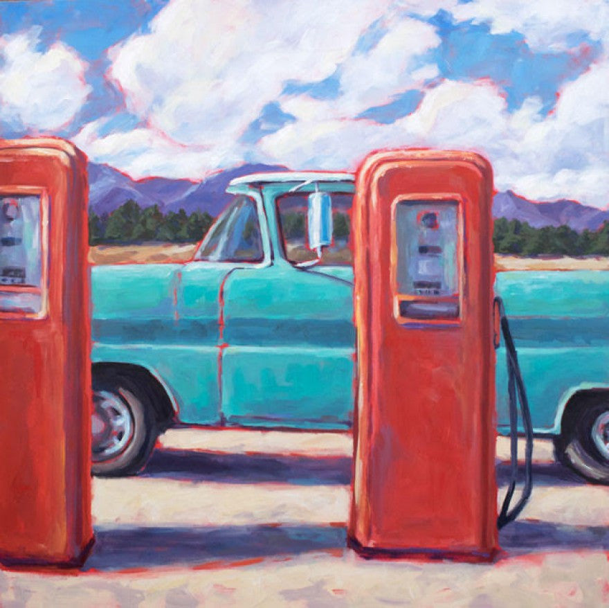 Pump My Ride painting Kelly Berger - Christenberry Collection